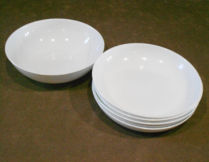❤️ NEW 5-pc Corelle WHITE VERSA MEAL BOWL SET 46-oz 30-oz Serving Pasta Salad