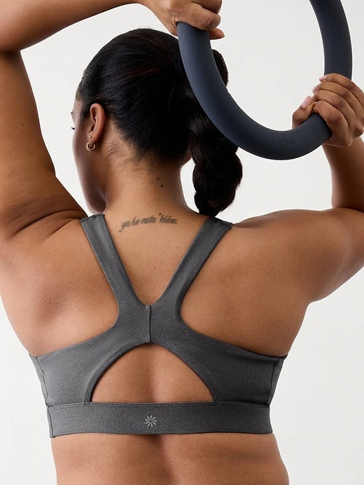 New Athleta Interval Bra  - Black Heather D-DD Cups MSP$49