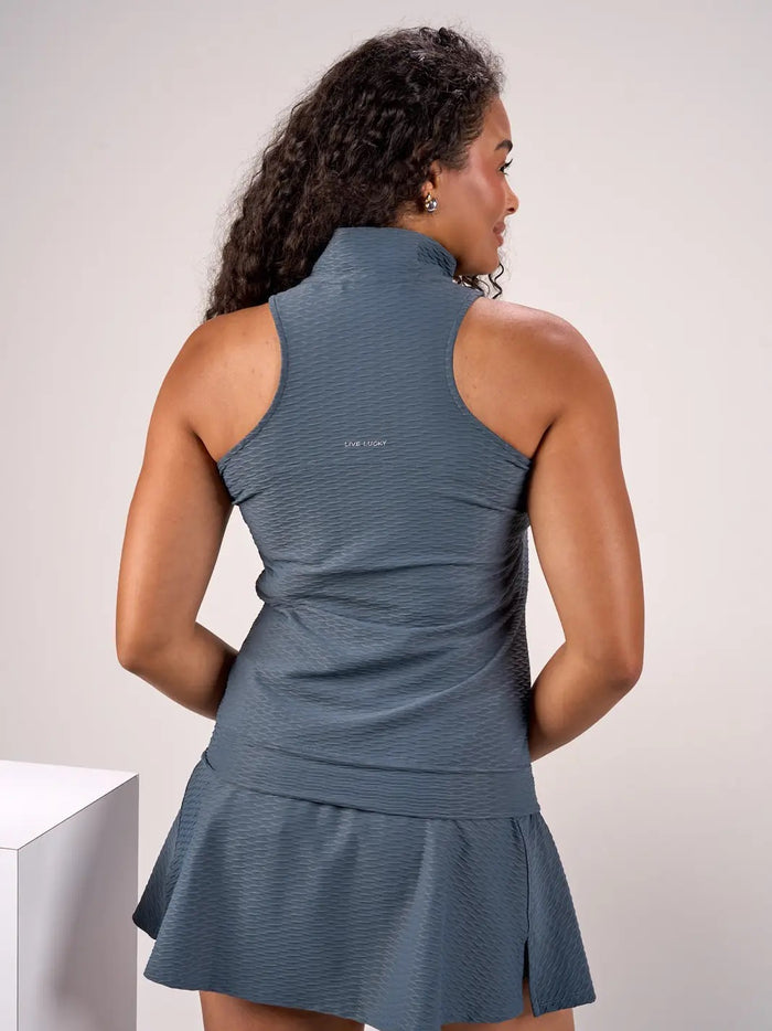 New Black Clover Astra Zip Sleeveless Golf Polo MSP$69