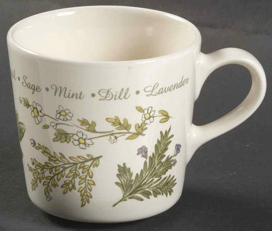 *NEW Corelle 8-oz THYMELESS HERBS 3 1/8" Stoneware Sandstone Green Mug