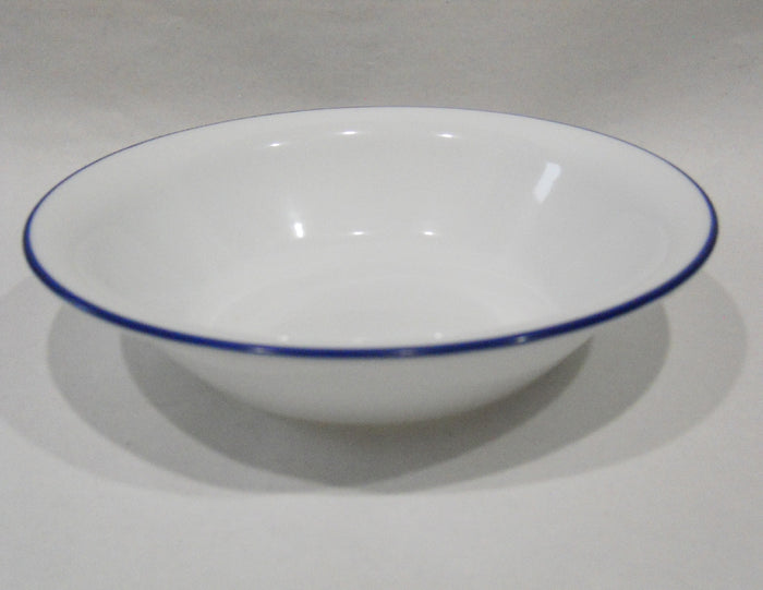 New CORELLE Blue Rim 18-oz SOUP CEREAL BOWL 7 1/4 Strokes Brushed Cobalt Newport