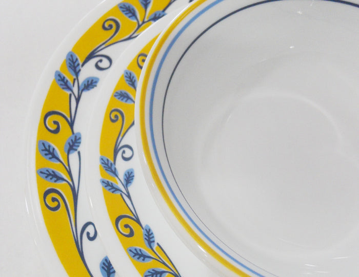 ❤️ NEW Corelle CASA FLORA 18-oz Soup CEREAL BOWL *Mexico Blue Yellow Bands