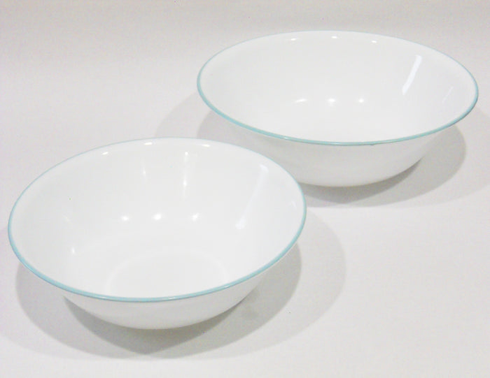 ❤️ NEW Corelle DELANO 2-Qt SERVING BOWL 10.25" Aqua Blue Sea Mist Green Rim