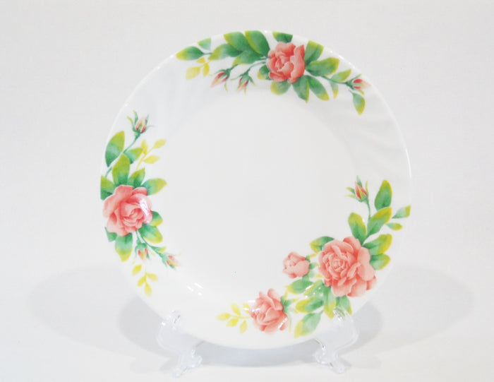 *NEW Corelle ELEGANT ROSE 7.25" BREAD PLATE Appetizer Dessert Salad Pink Floral