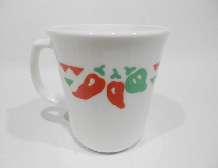 ❤️ NEW Corelle FIESTA 9-oz CUP MUG Coffee Tea Vitrelle Glass *Red Green Chili Peppers