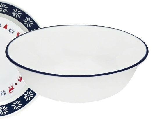 *NEW Corelle NORDIC BLU 18-oz SOUP CEREAL BOWL 6 1/4" Dark Navy Blue Rim