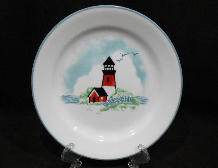 ❤️ New Corelle OUTER BANKS 7 1/4 BREAD Dessert PLATE Lighthouse Nautical Maritime