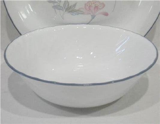 ❤️ NEW Corelle PINK TRIO / English Meadow 1-Qt SERVING BOWL Fluted Blue Grey Rim
