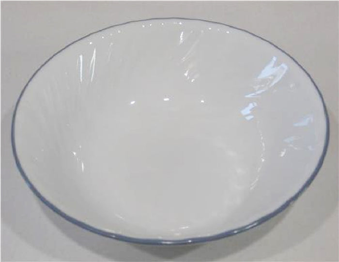 ❤️ NEW Corelle PINK TRIO / English Meadow 1-Qt SERVING BOWL Fluted Blue Grey Rim
