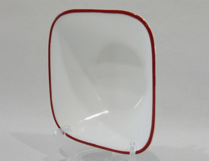 NEW Corelle RED RIM Square 10-oz DESSERT BOWL Fruit Splendor Chelsea Kyoto Leaves