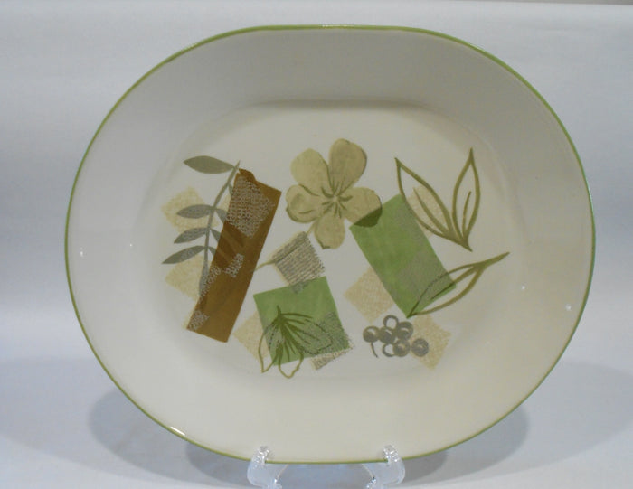 *NEW Corelle Sandstone TEXTURED LEAVES 10 x 12 1/4" Oblong SERVING PLATTER Plate