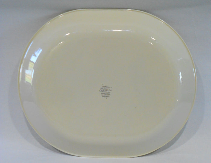 *NEW Corelle Sandstone TEXTURED LEAVES 10 x 12 1/4" Oblong SERVING PLATTER Plate