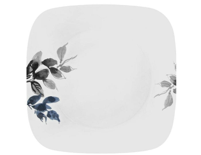 ❤️ NEW Corelle Square KYOTO NIGHT 10.5" DINNER PLATE *Japanese Garden Blue Gray Leaf