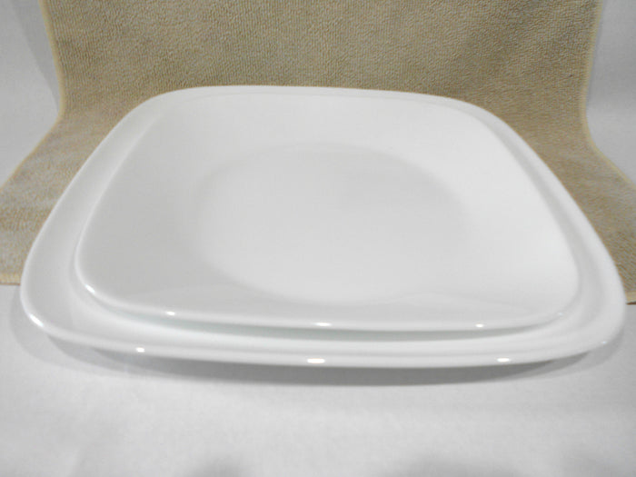 NEW Corelle Square PURE WHITE *Upick: 10.5" DINNER or 9" LUNCH Plate / Vivid Dazzling