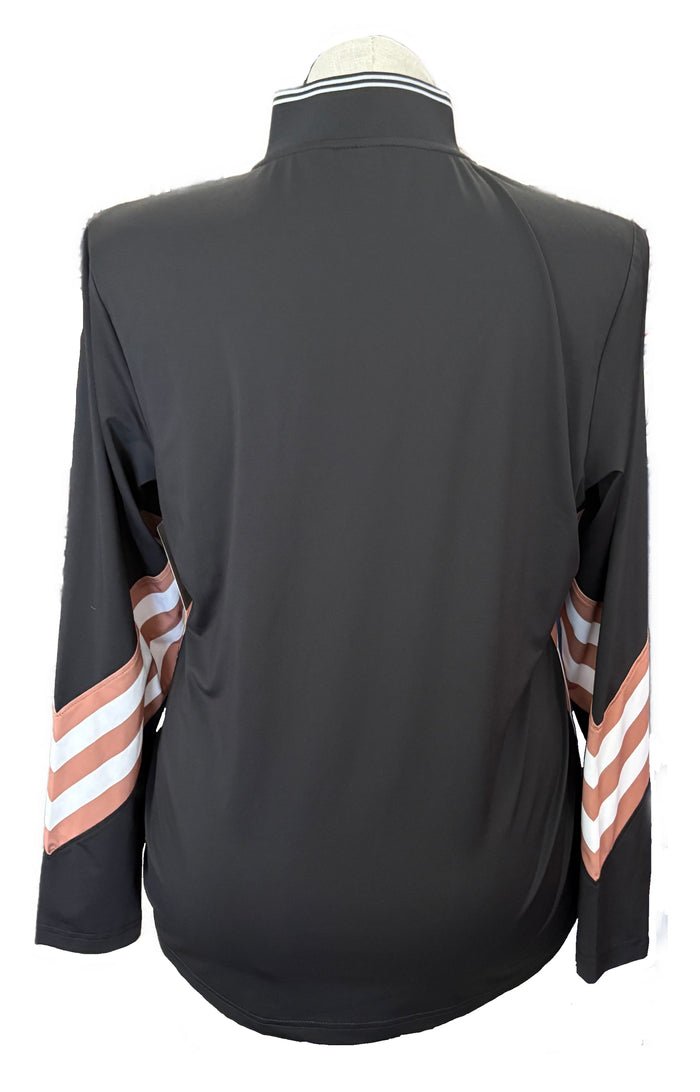 New Daily Sports Women's Bari Black Chevron Golf Pullover MSP$138