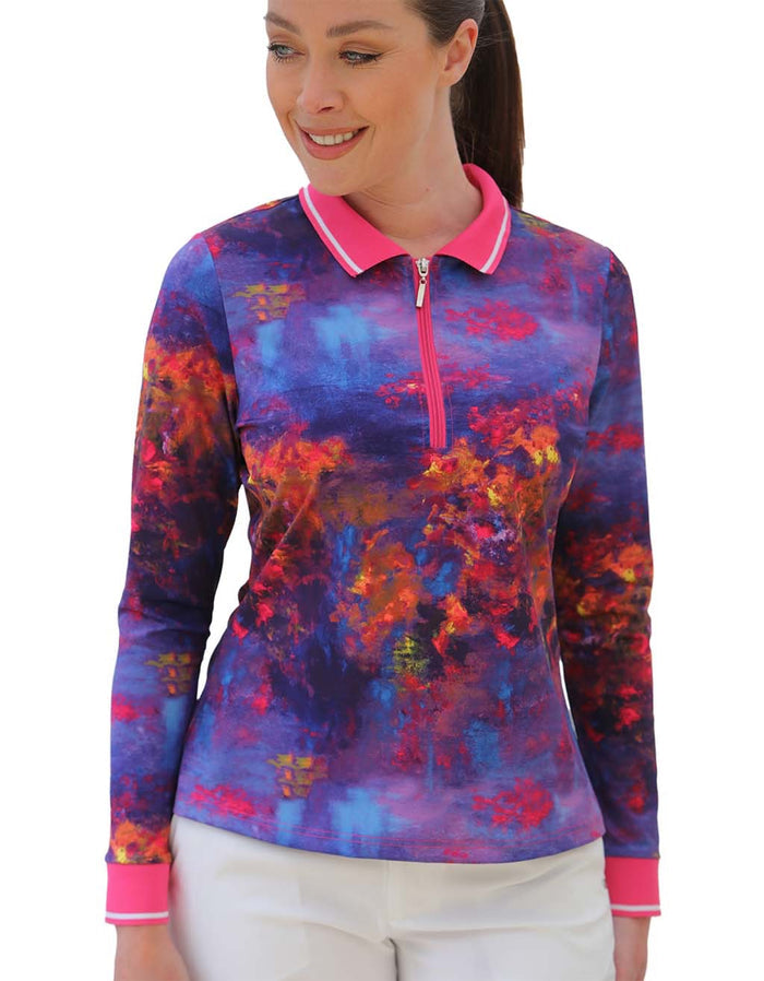 New Famara Women's Long Sleeve Art Top Size S MSP$99