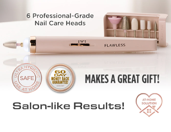 *NEW Finishing Touch FLAWLESS SALON NAILS Pedicure Manicure Tool / Home Travel