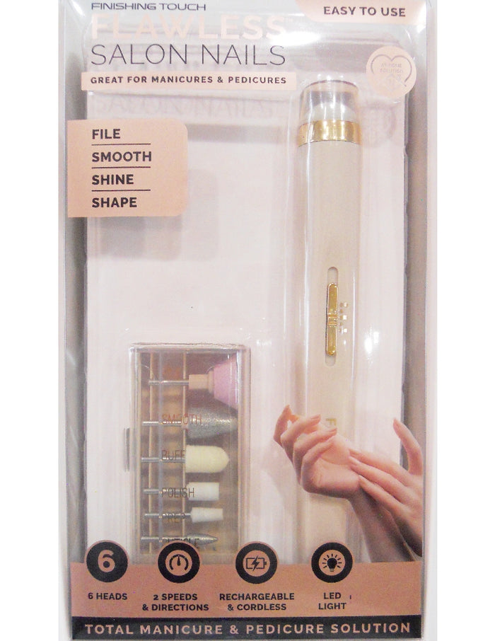 *NEW Finishing Touch FLAWLESS SALON NAILS Pedicure Manicure Tool / Home Travel