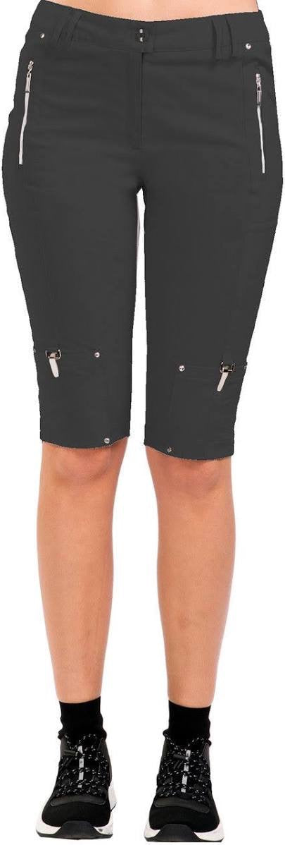 New Jamie Sadock Black Air Wear Knee Capri Golf Pants MSP$115