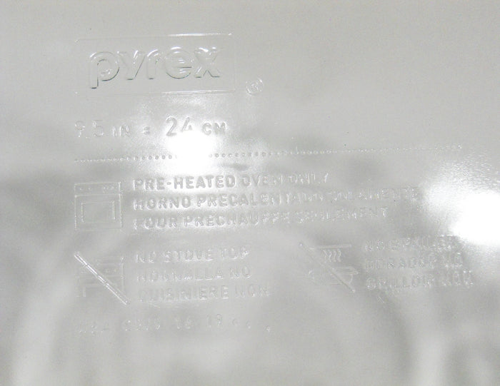 New PYREX Easy Grab CLEAR GLASS 11-1/4" Scalloped Rim PIE PLATE Quiche Multi Dish