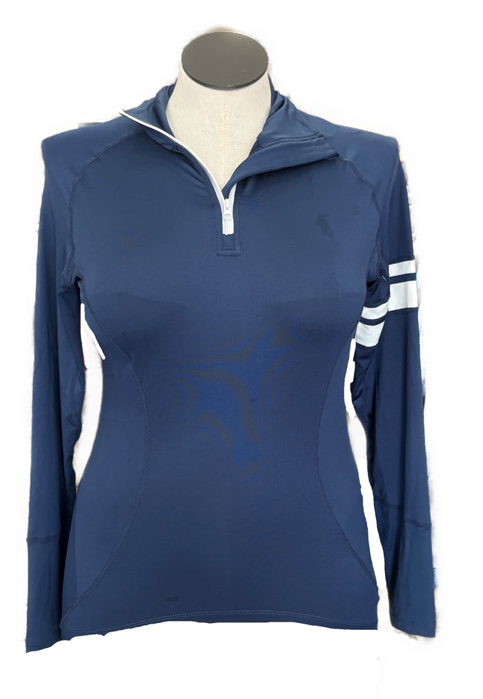New Scratch Seventy Navy Shannon Long Sleeve Golf Top Size M MSP$89