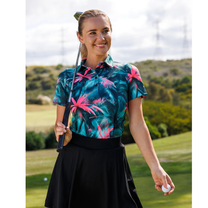 New Sunday Swagger Women's Polo - Hot Tropic
