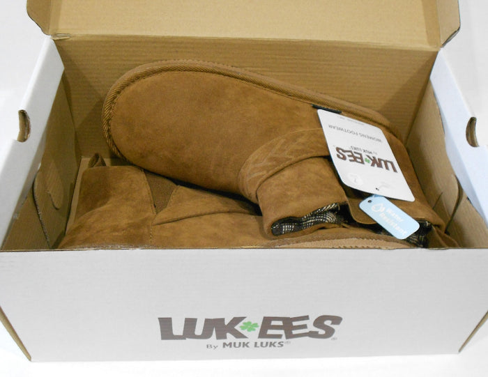 ❤️ NIB Womens Size 7 MUK LUKS Harlene LUK~EES BOOTS Ankle Booties CAMEL BROWN
