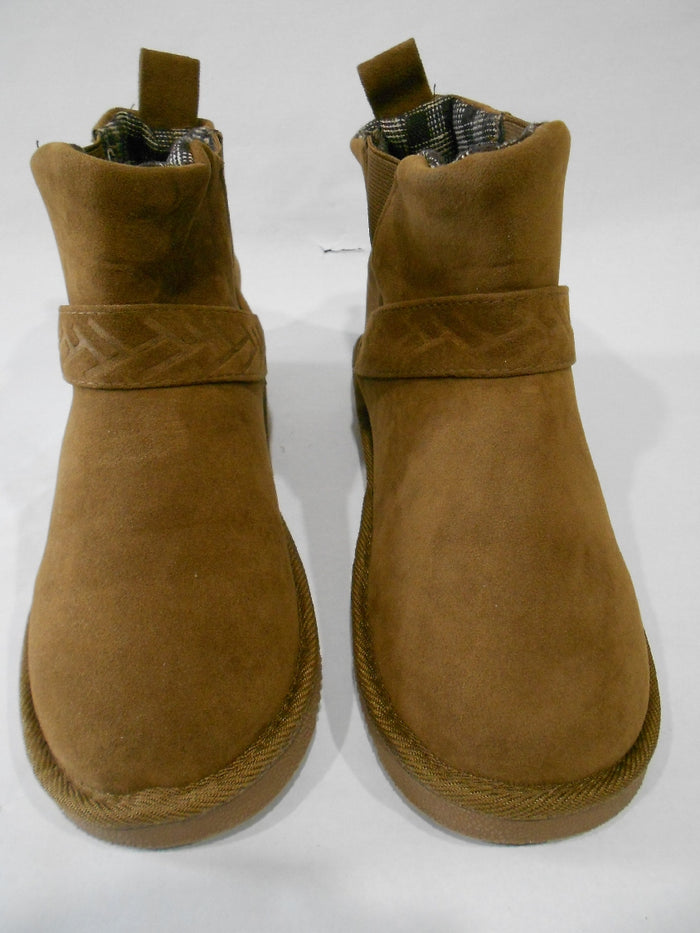 ❤️ NIB Womens Size 7 MUK LUKS Harlene LUK~EES BOOTS Ankle Booties CAMEL BROWN