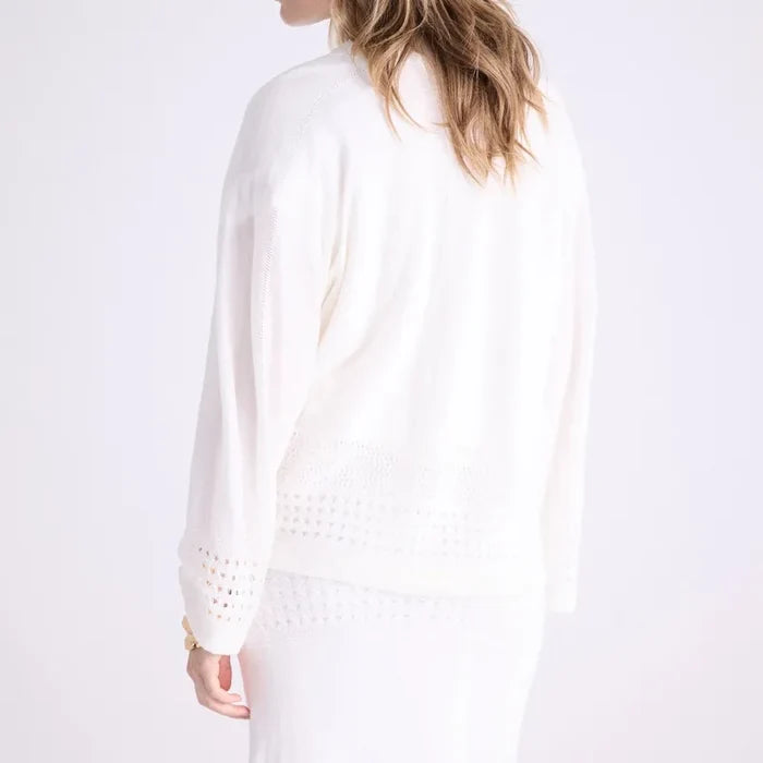 NOTSHY Linen Cardigan and Tank Set - White
