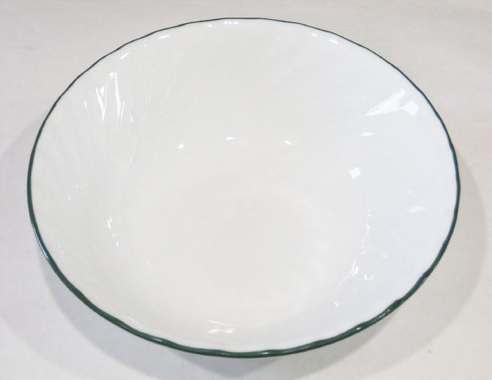 *NRM CORELLE Impressions CALLAWAY 1-Qt SERVING BOWL 8 1/2" Fluted Ivy Green Rim