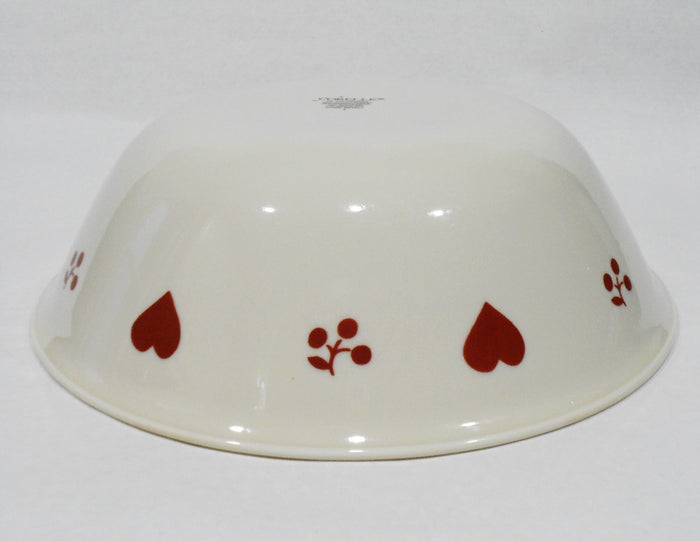 ❤️ NRM CORELLE Sandstone HOMETOWN 1-Qt SERVING BOWL Red Cherries Hearts