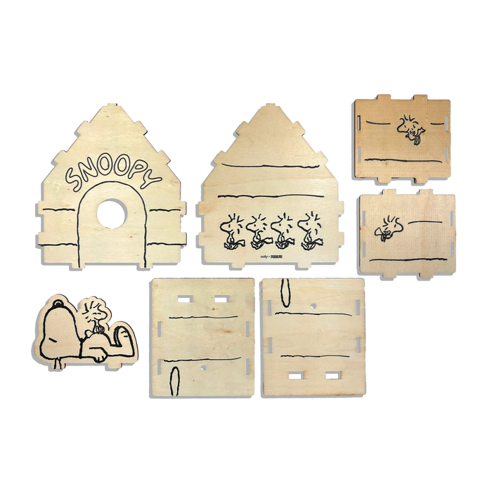 OOLY x Peanuts: Color-in' Wooden Birdhouse Kit