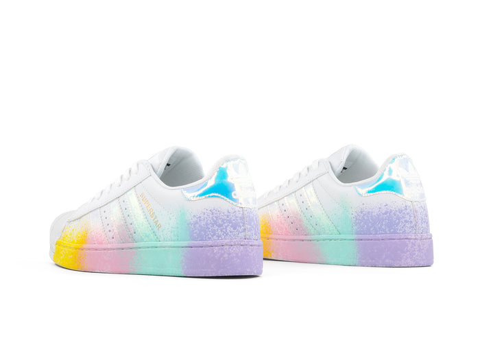 Paq 6 Pares Tenis Concha Blanco Lila Jaspeado 23/26.5