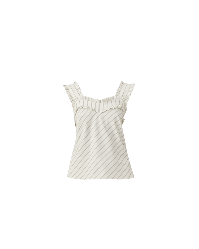 PASSIONFRUIT TOP NAVY CREAM STRIPE