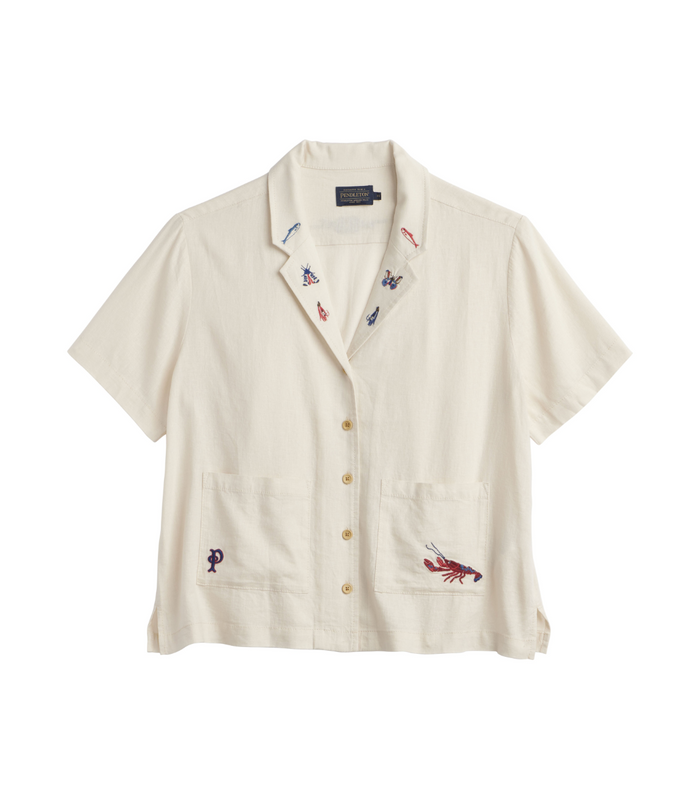Pendleton Embroidered Short Sleeve Camp Shirt – Women's