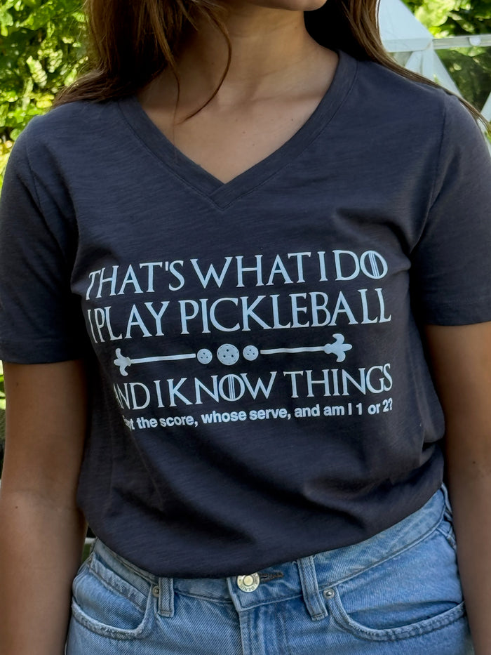 Pickleball V Neck T-Shirt SALE
