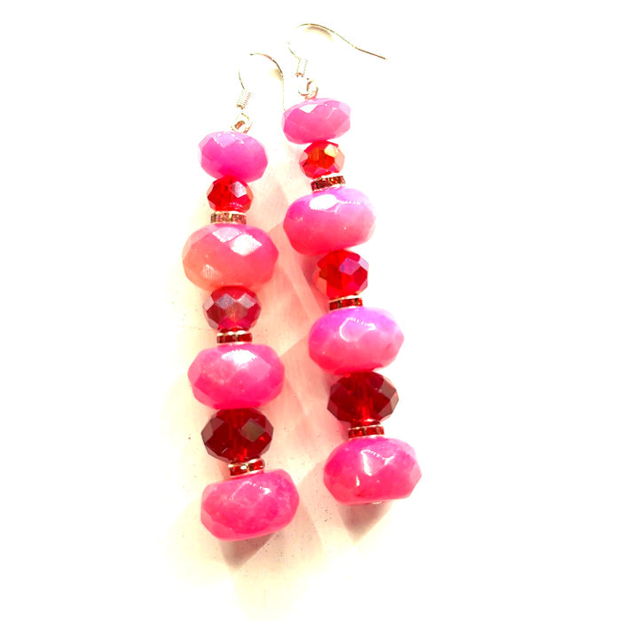 Style the Pink Quartz Long Dangle Earring exclusively at Born To Glam