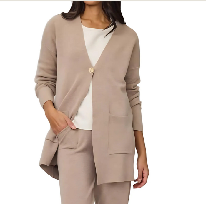 Pistache Knit Cardigan - Walnut