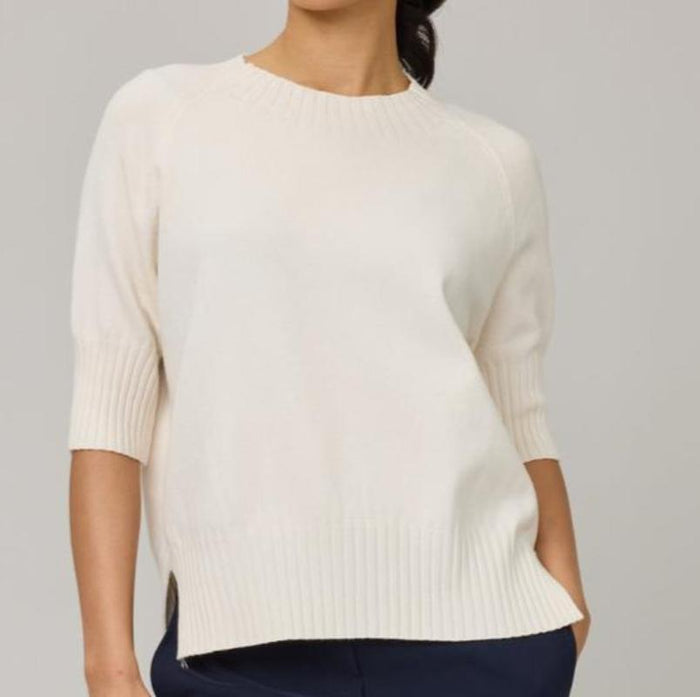 Pistache S/S Knit Sweater - Chantilly Cream