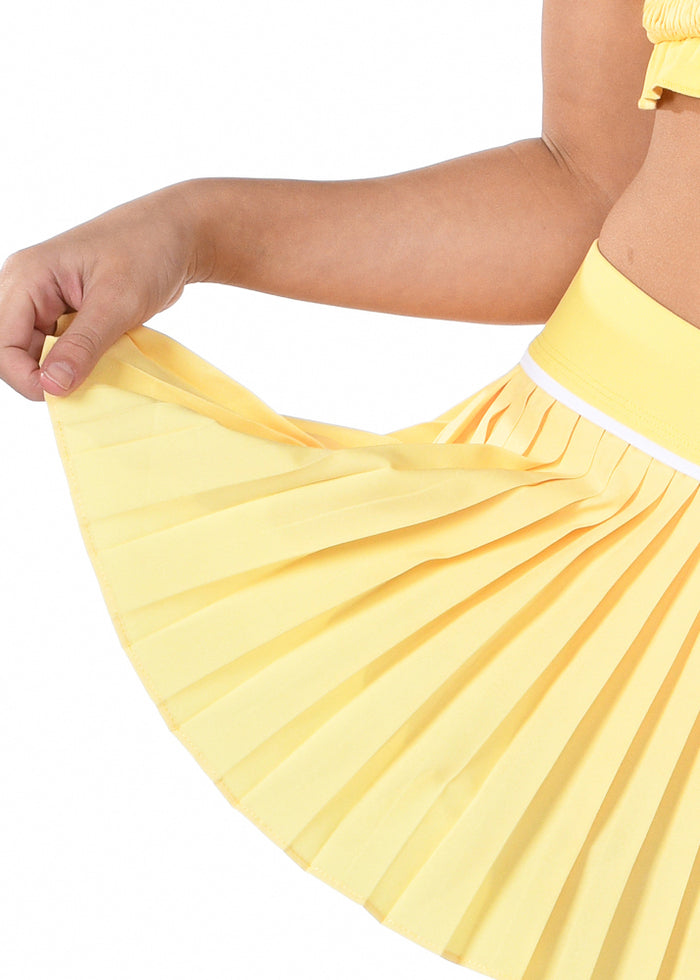 Pleats Please Skirt in Butter Yellow