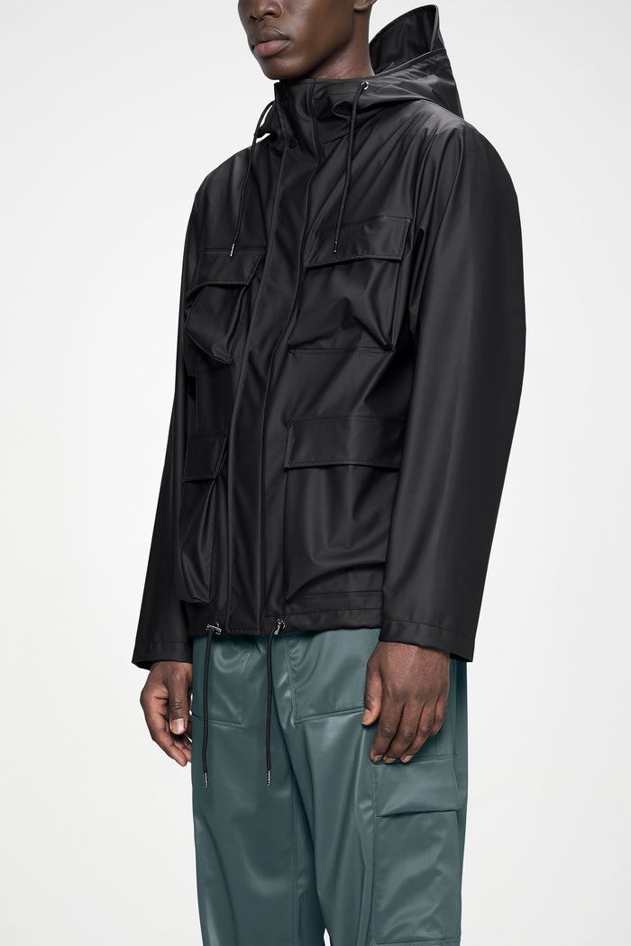 RAINS Pocket Jacket Black Jacket