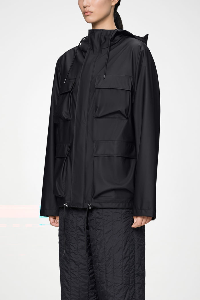 RAINS Pocket Jacket Black Jacket