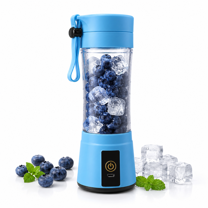 Portable Blender Smoothie Cup, 380ml USB 6-Blade Travel