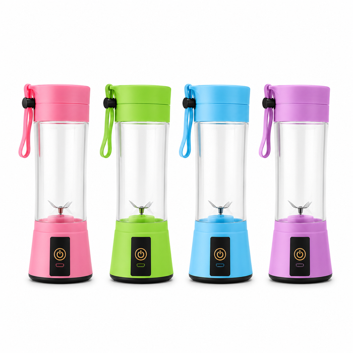 Portable Blender Smoothie Cup, 380ml USB 6-Blade Travel