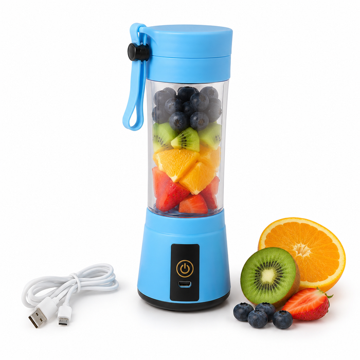 Portable Blender Smoothie Cup, 380ml USB 6-Blade Travel