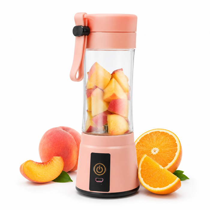 Portable Blender Smoothie Cup, 380ml USB 6-Blade Travel