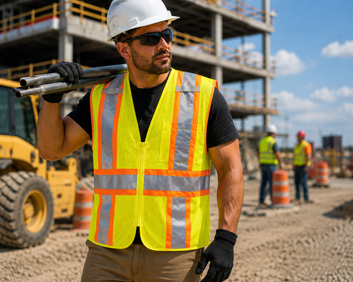 Portwest Hi-Vis Mesh X Back Expandable Breakaway Vest
