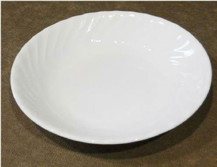 ❤️ PRISTINE! Corelle 20-oz ENHANCEMENTS 8.5" PASTA BOWL Shallow Soup Stew White Swirl