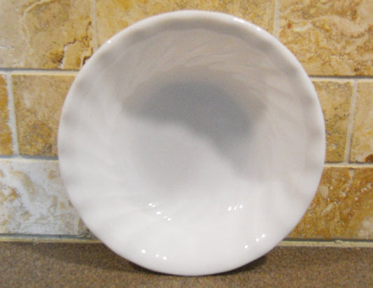 ❤️Pristine CORELLE White Swirl ENHANCEMENTS 10-oz DESSERT BOWL Fruit Berry Sauce