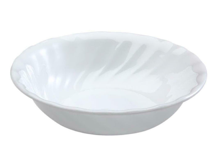 ❤️Pristine CORELLE White Swirl ENHANCEMENTS 10-oz DESSERT BOWL Fruit Berry Sauce